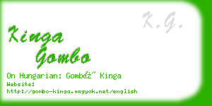 kinga gombo business card